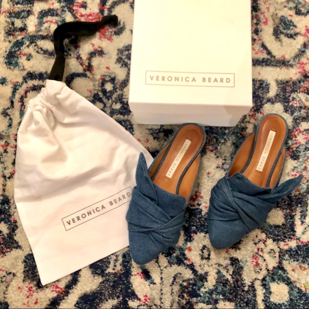VERONICA BEARD CHAMBRAY MULES - Picture 5 of 6